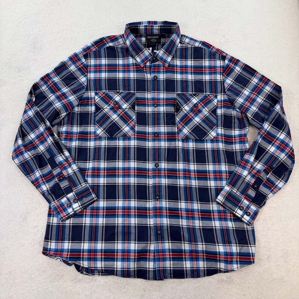NWT Harley Davidson Men's American Heritage Plaid Shirt Size 2XL